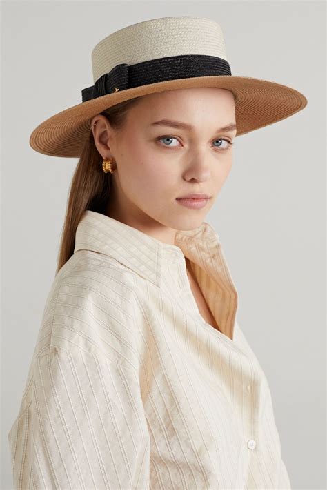 gucci wide brim straw hat|gucci sun hat straw.